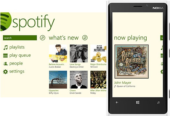 Spotify för Windows Phone 8