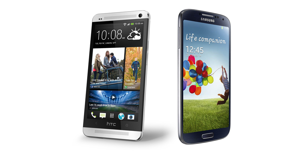 HTC One och Samsung Galaxy S4