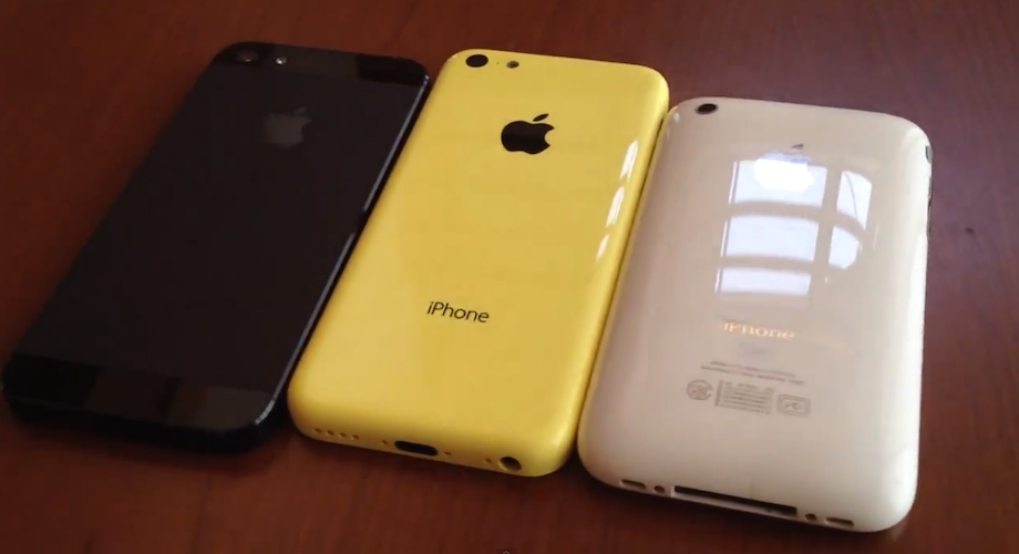 Här är videon med en gul iPhone 5C