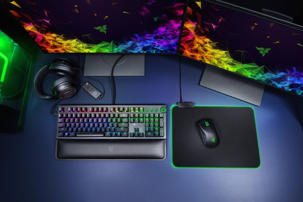 Blackwidow Elite 2018 Setup Shoot Chroma Media Control Kraken TE Spatial Sound Gholiathus Chroma Mamba Wireless Desktop 3 51229