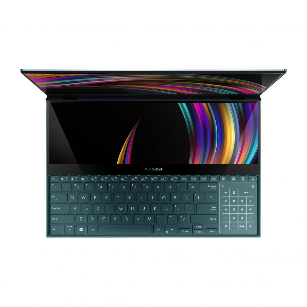 ZenBook Pro Duo UX581 Product photo 1A Celestial Blue 12 1 NumberPad Backlit 60923