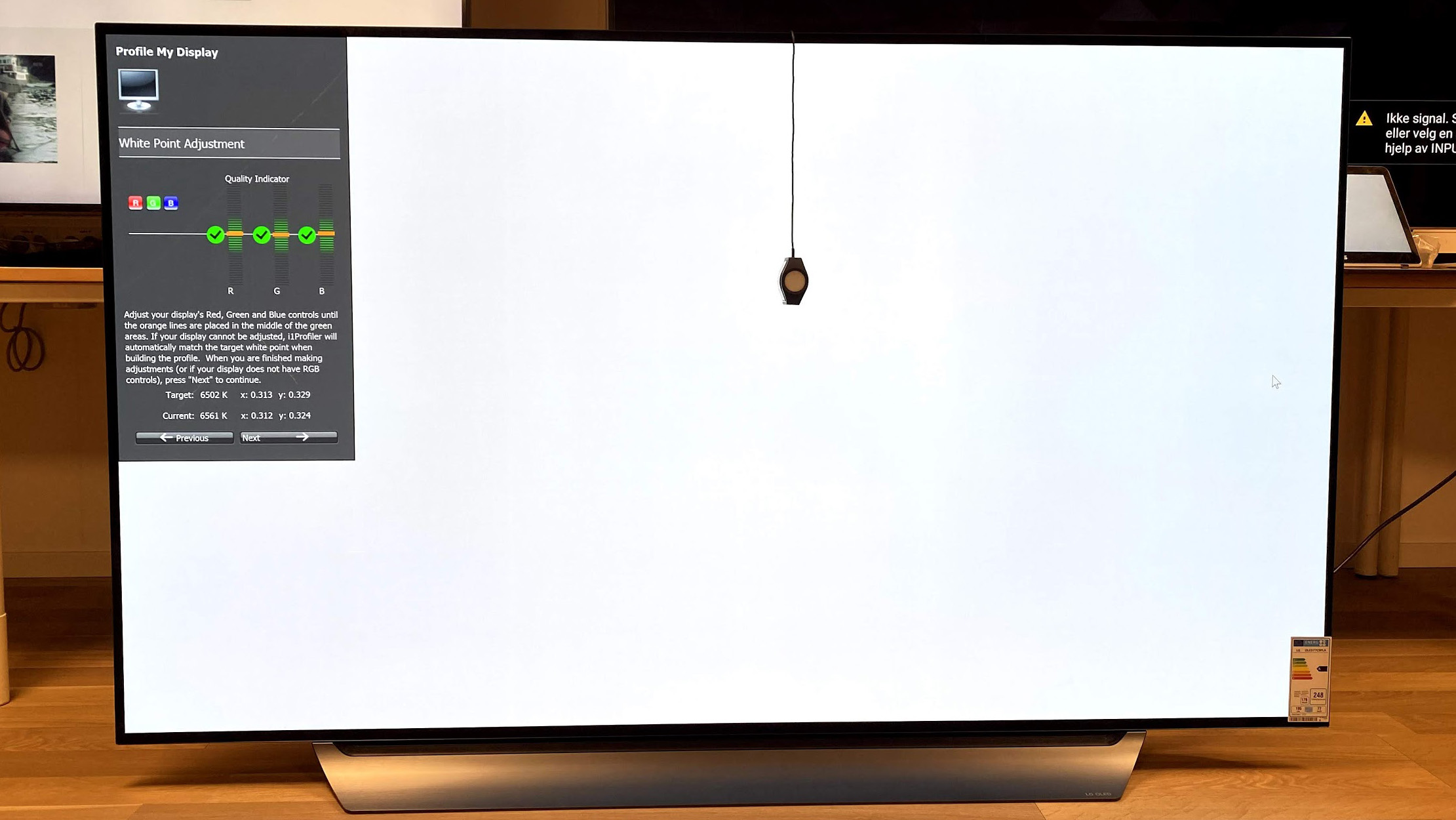 LG OLED77C9 5 LG OLED77C9 whitepoint