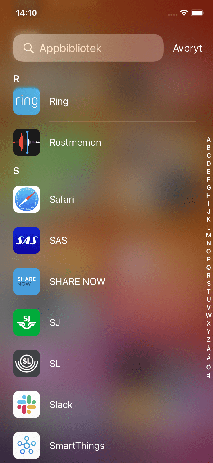 Så funkar App Library och Widgets i iOS 14 1 Alfabetisk lista