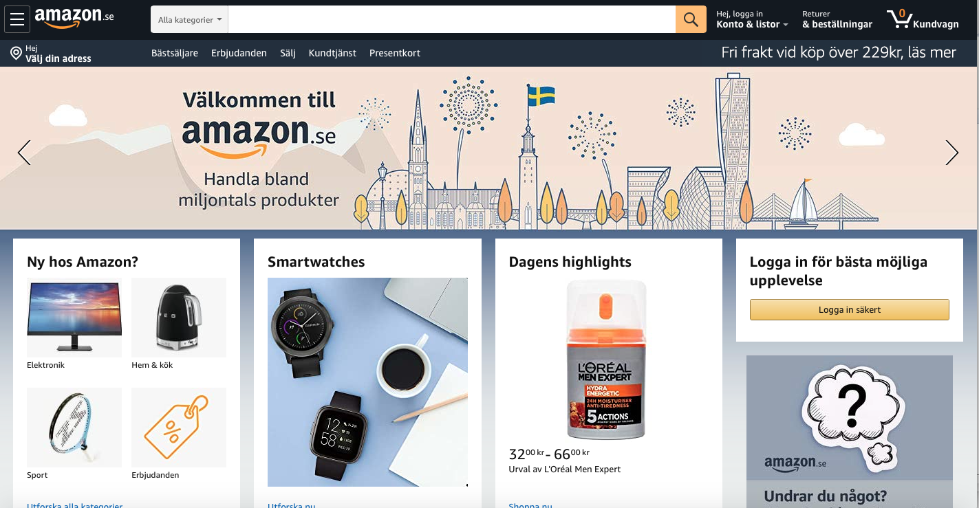 Nu har Amazon landat i Sverige
