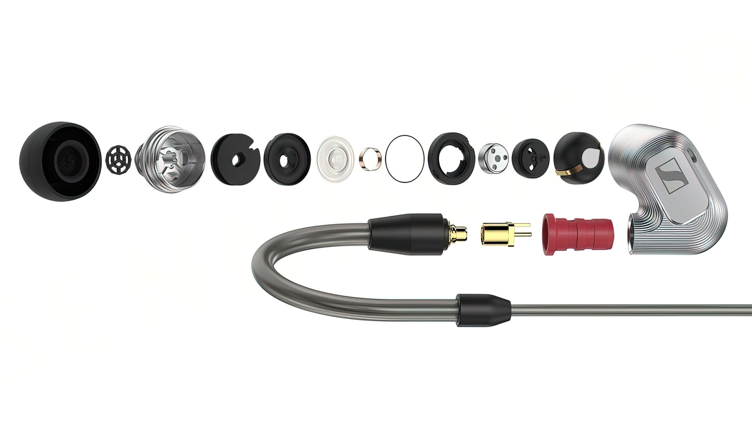 Galna öronproppar från Sennheiser 2 Sennheiser IE 900 exploded