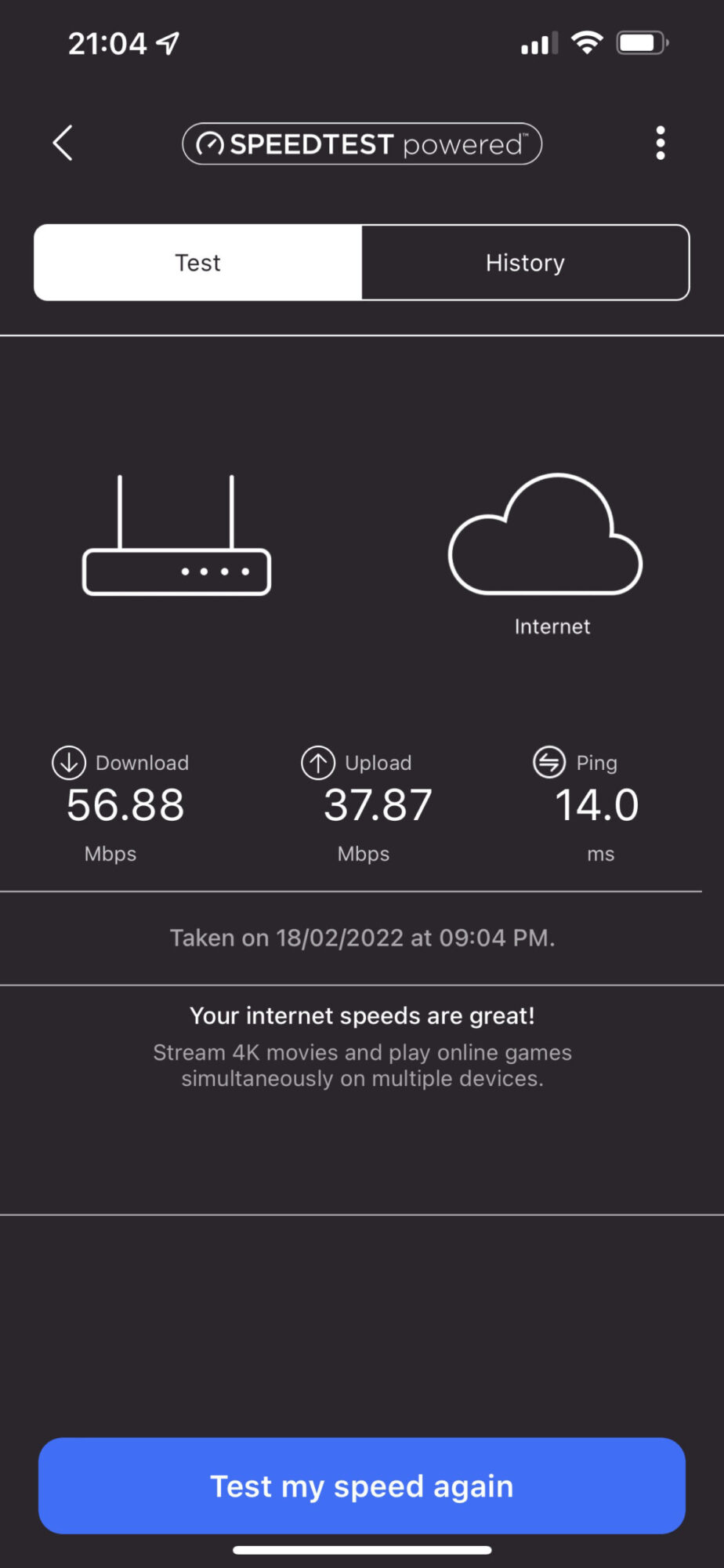 Netgear Nightawk LAX20 4G speedtest