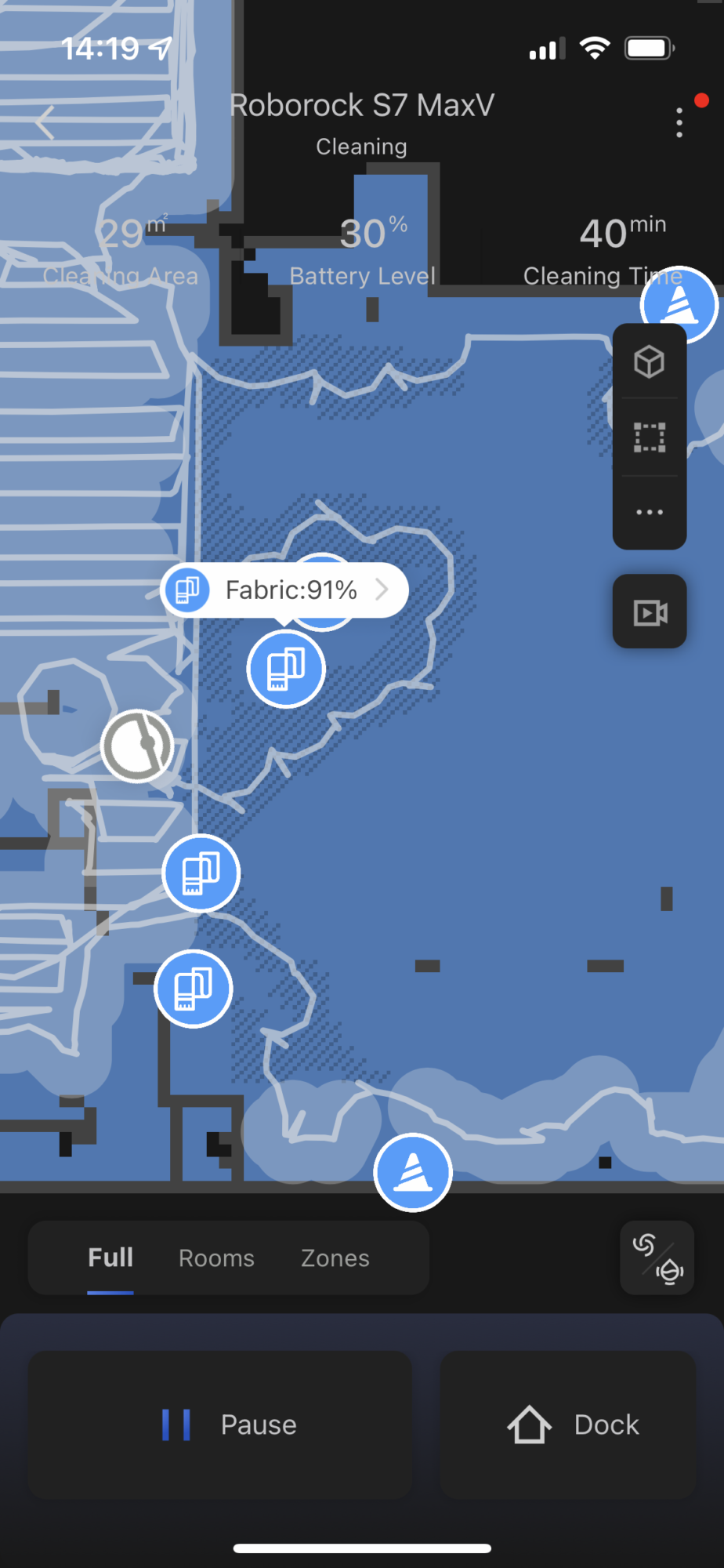 Roborock MaxV app varsler