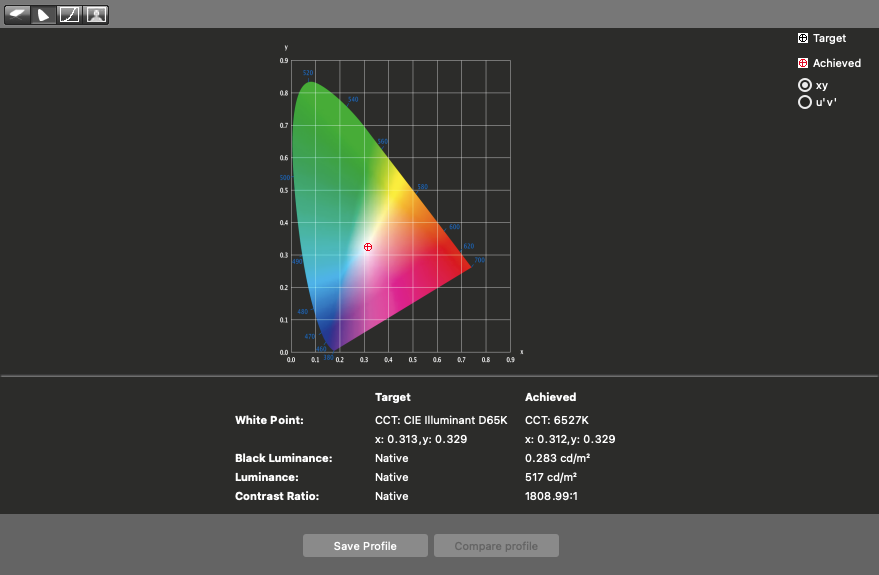 AOC Agon 493UCX2 native luminance contrast AOC Agon 493UCX2 native luminance contrast