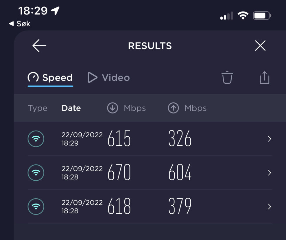 Asus ZenWiFi Pro ET12 - 5GHz smartphone same room