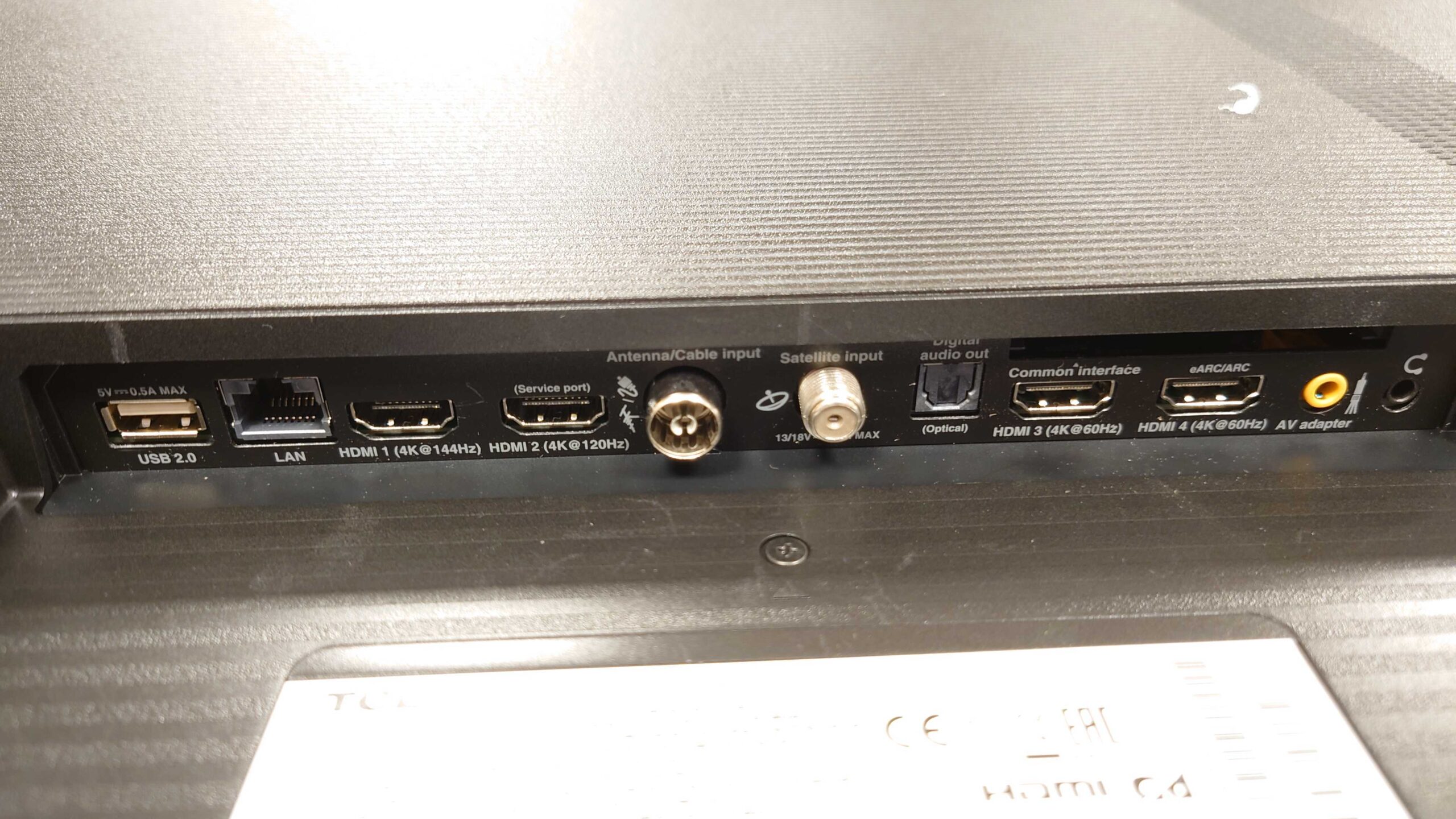 TCL C935 HDMI inputs