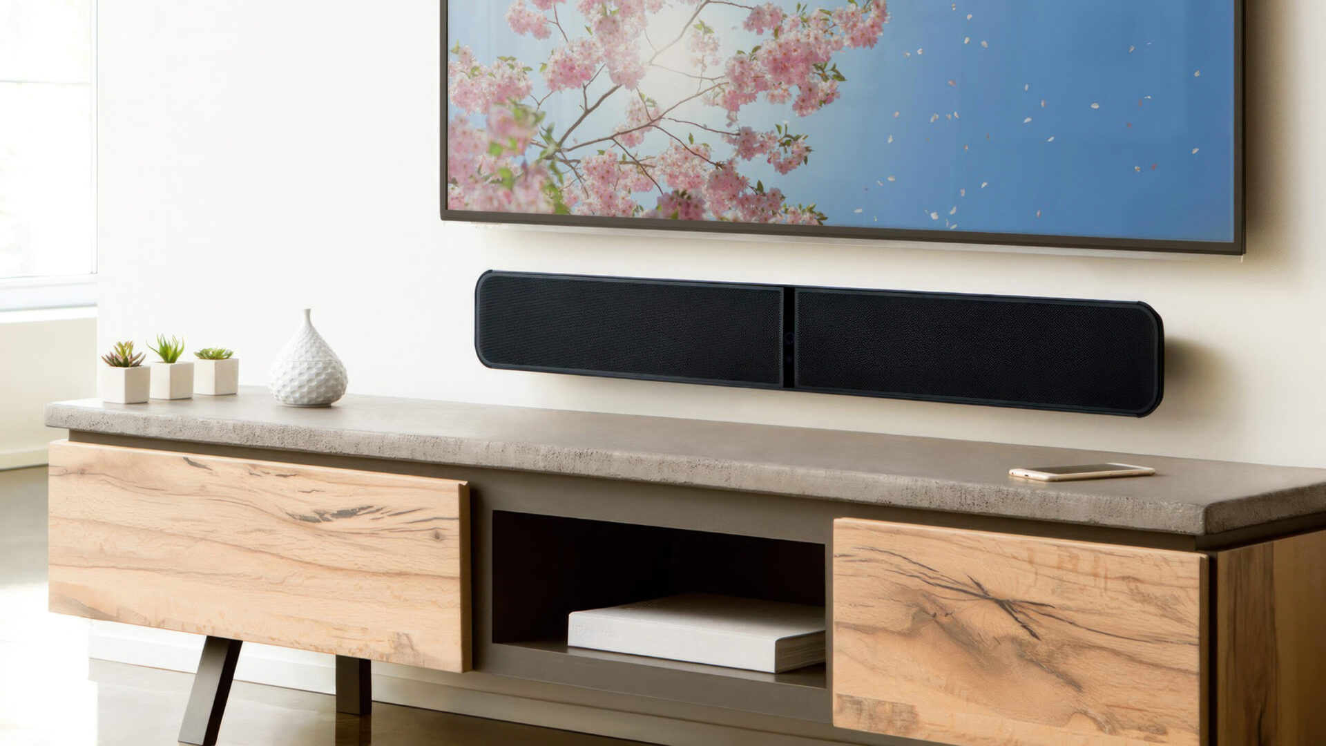 Bluesound Pulse Soundbar+, Pulse Sub+ och 2 x Pulse Flex 2i