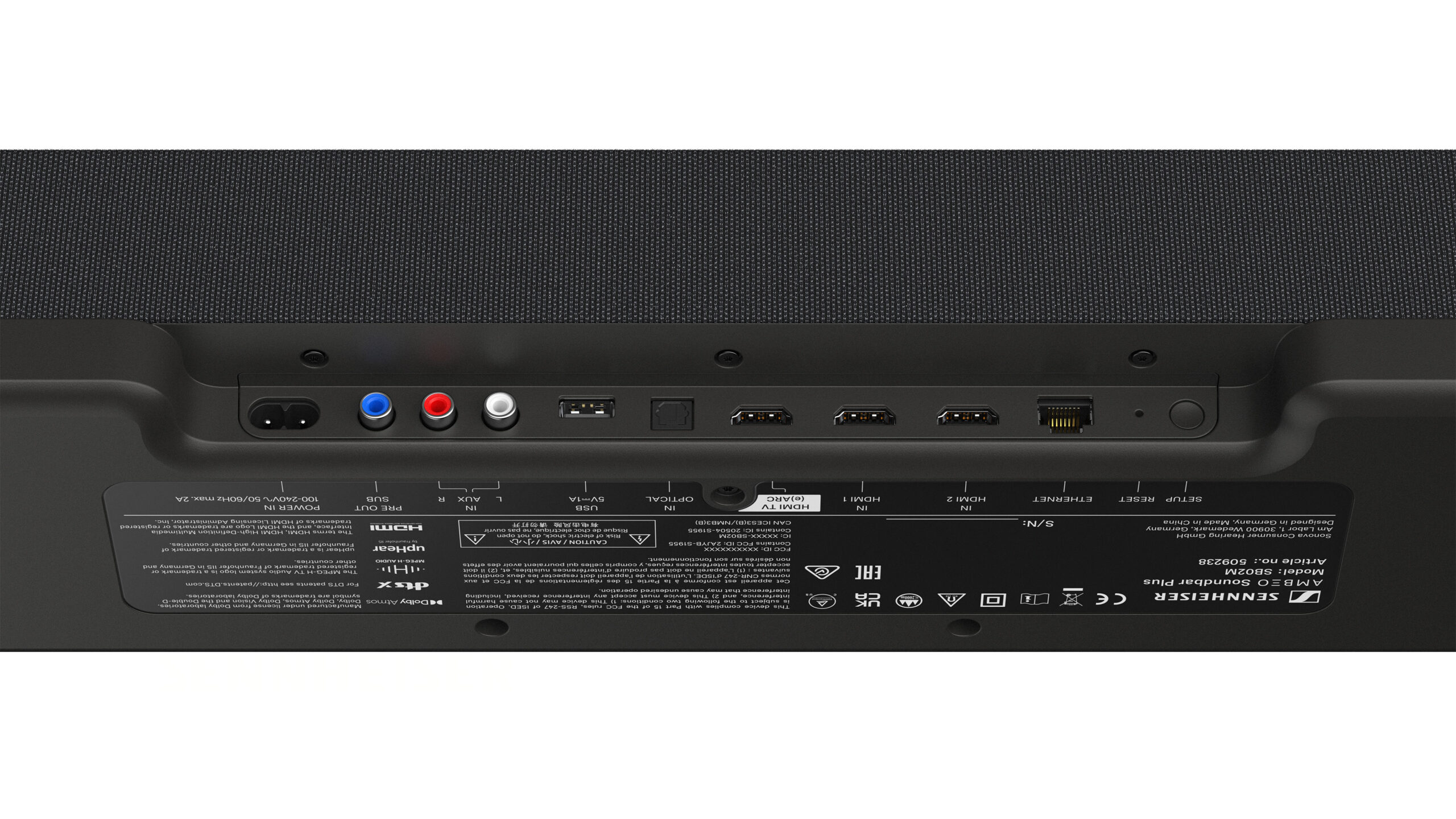 Sennheiser Ambeo Soundbar Plus connections