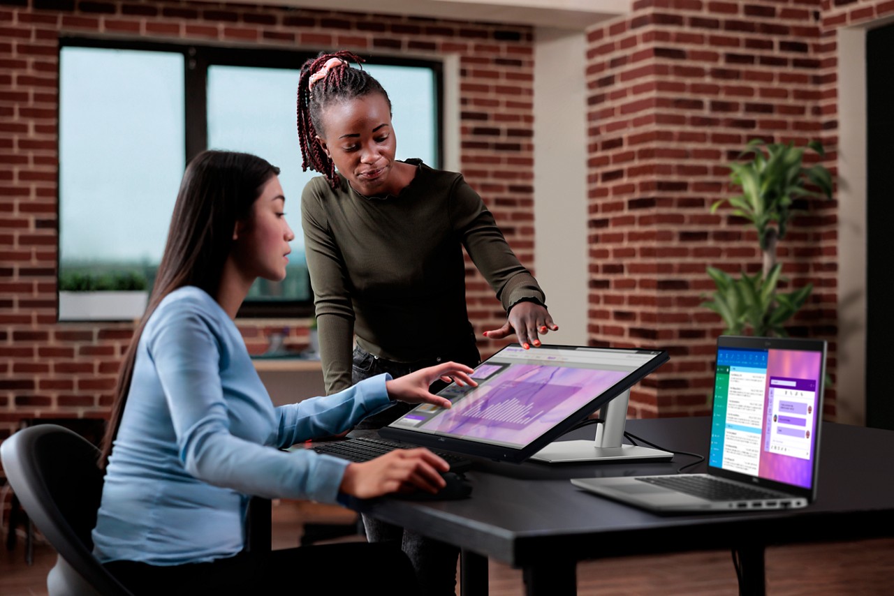 Dell 24 Touch är en pekskärm med Ethernet-anslutning