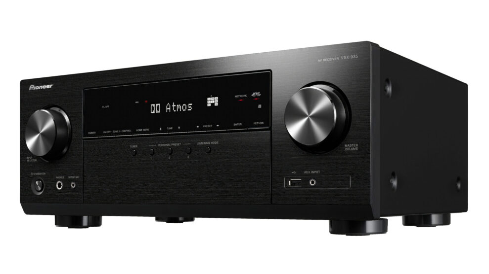 Pioneer-VSX-935 front angle - black