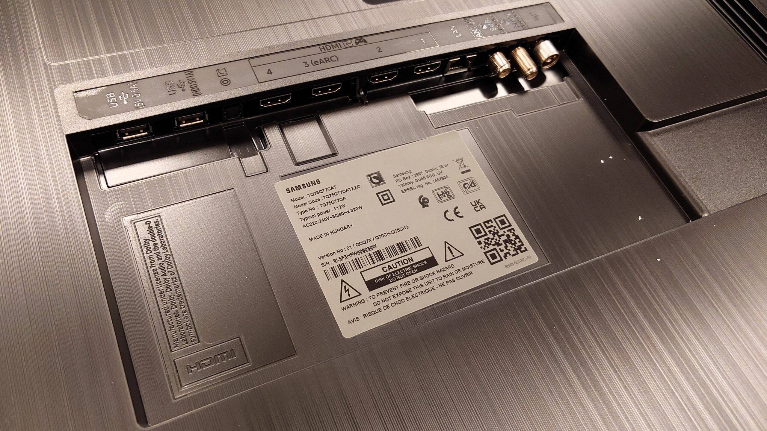 Samsung Q77C (TQ75Q77C) 3 Samsung Q77C connections scaled