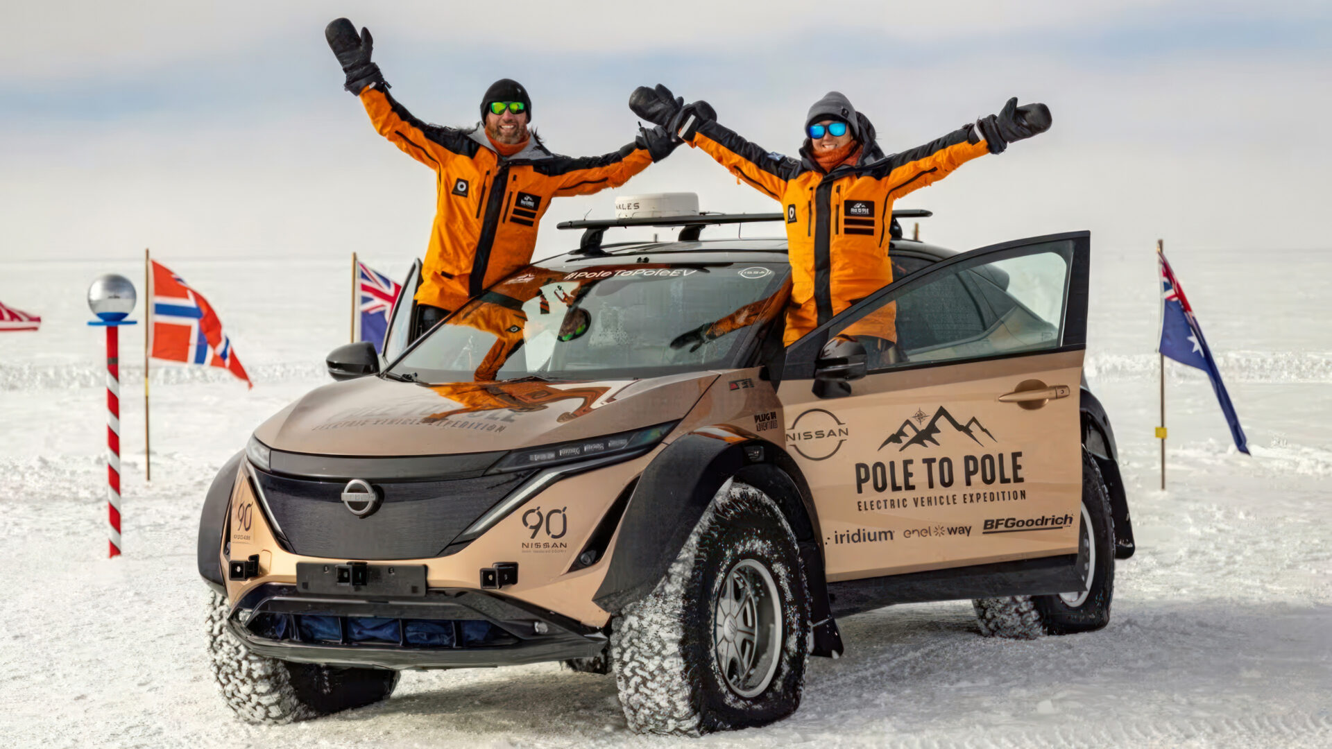 Nordpolen till Sydpolen – för första gången med bil