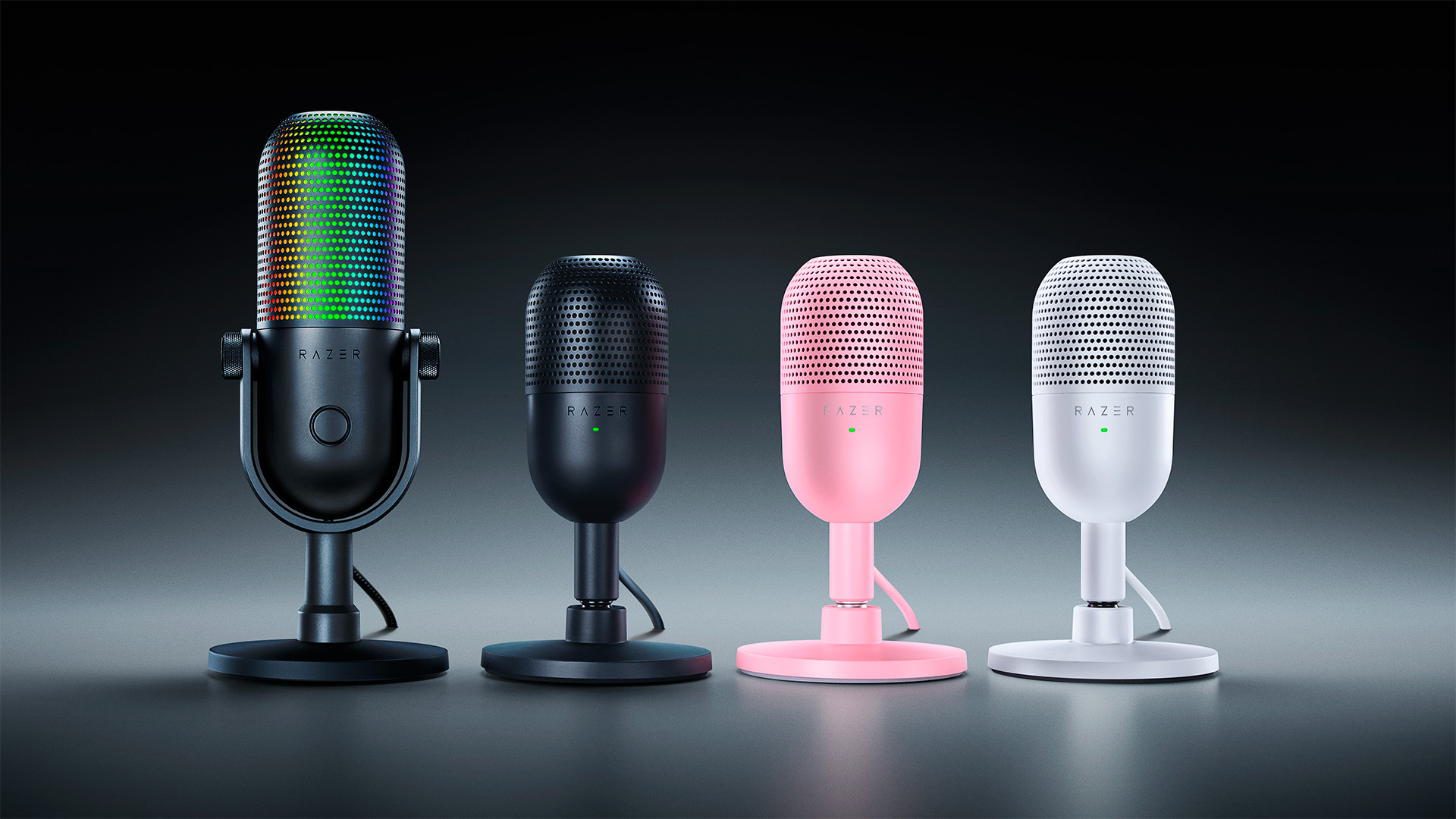 Razer-mikrofoner i vilda färger