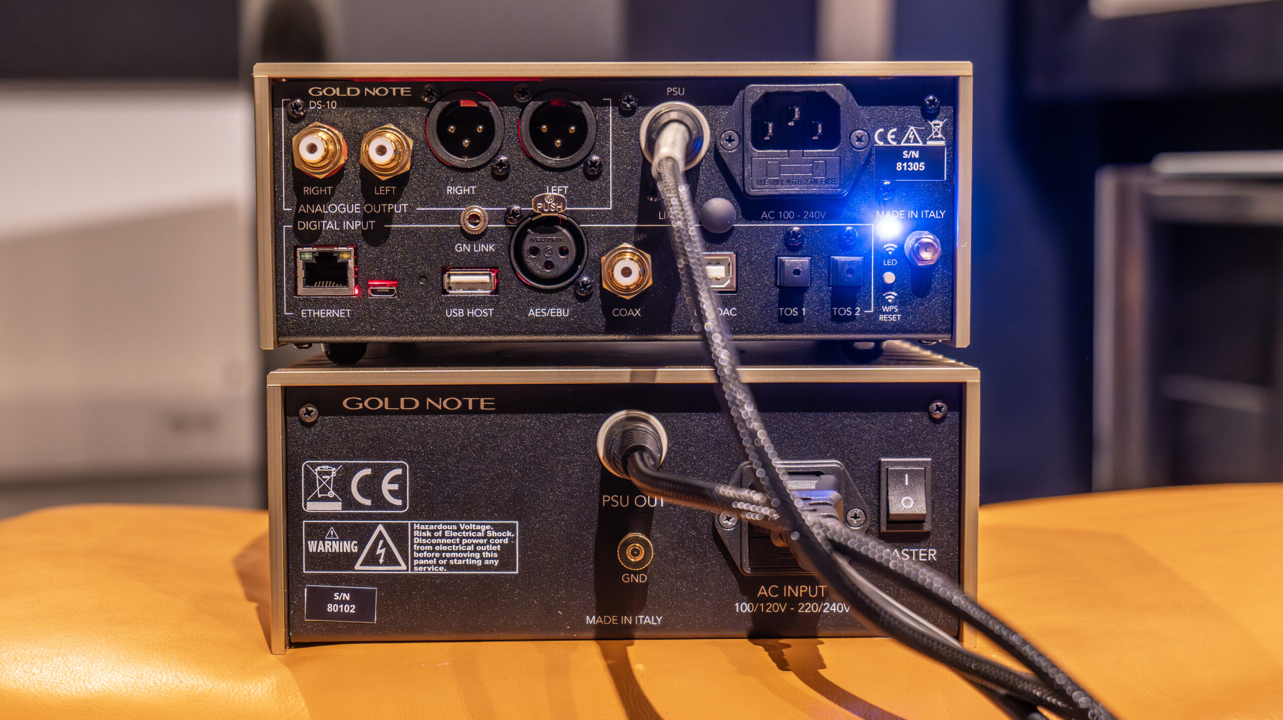 Gold Note DS-10 Evo 2 Gold Note DS-10 Evo & PSU-10 EVO rear
