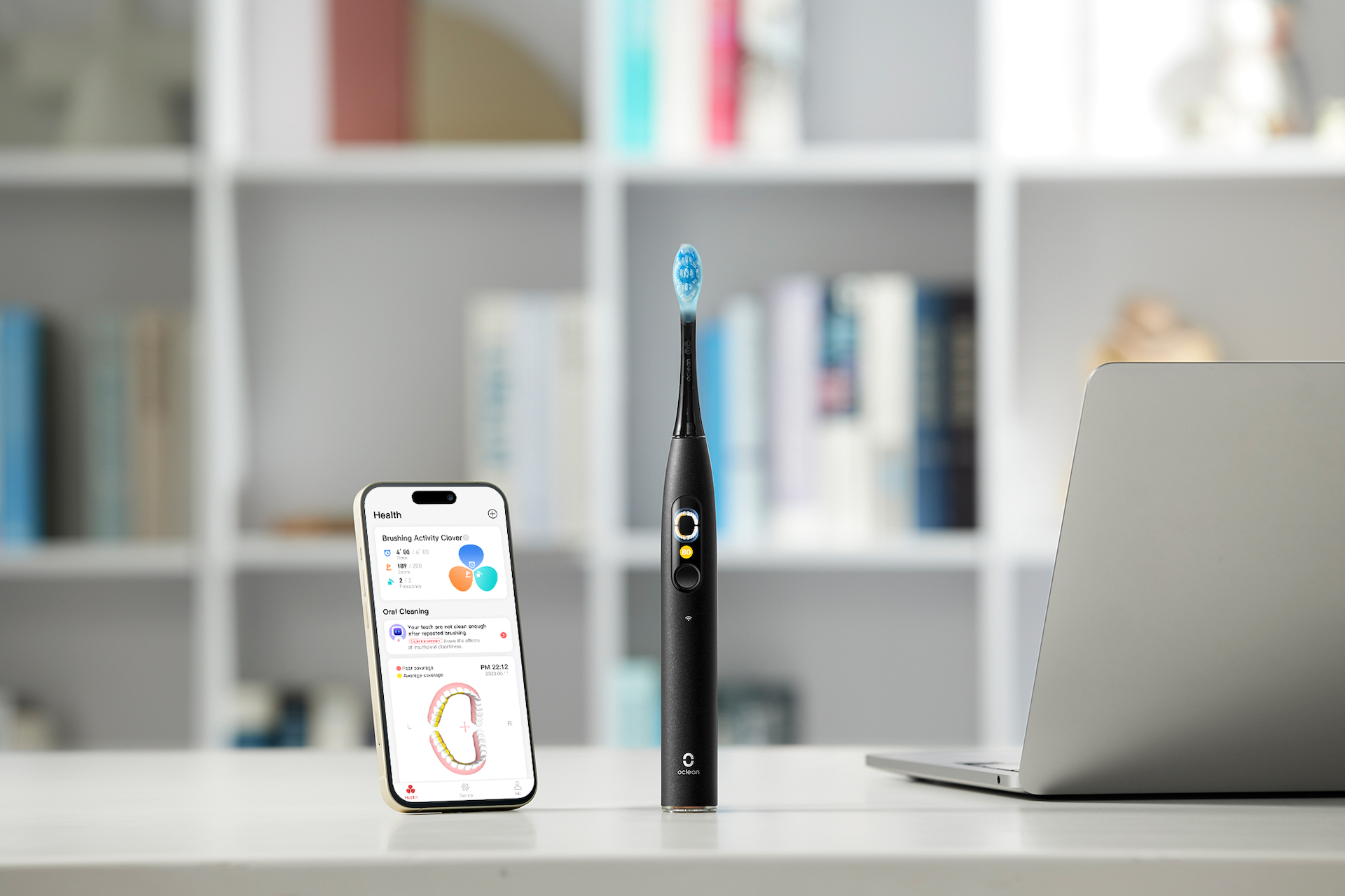 3 elektriska tandborstar 2 Oclean app mac