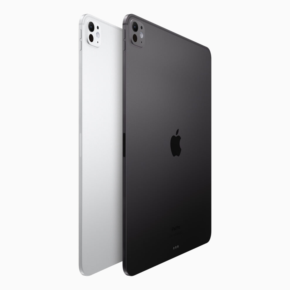 Apple M4 chip iPad Pro silver and space black 240507