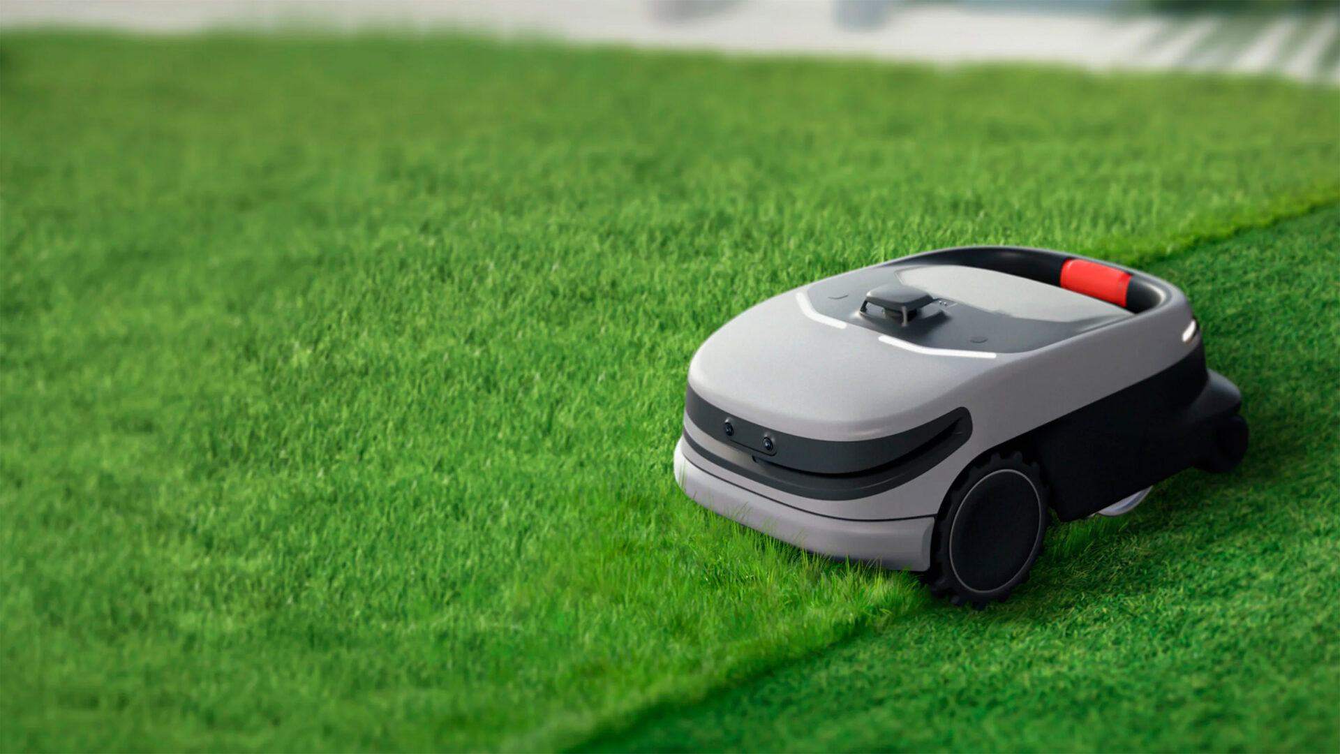 Unik robotgräsklippare som klipper som en handjagare
