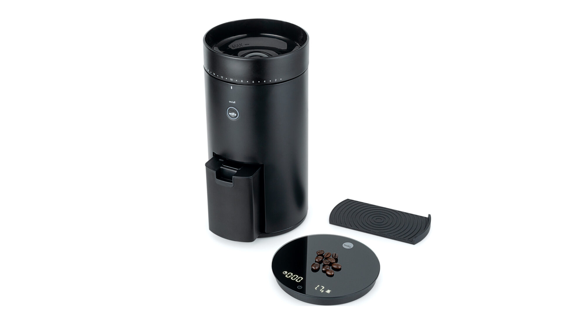 Wilfa Uniform Black WSFBS-200B + Scale