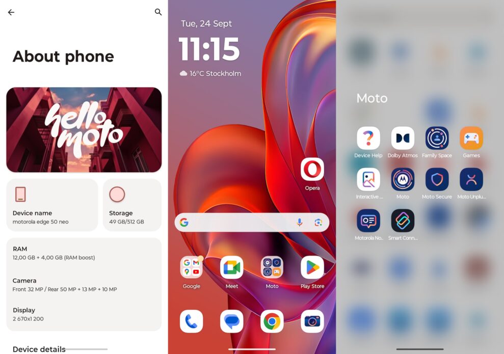 moto edge 50 neo interface