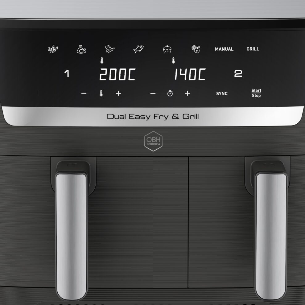 OBH Nordica Dual Easy Fry & Grill XL 2 obh nordica panel
