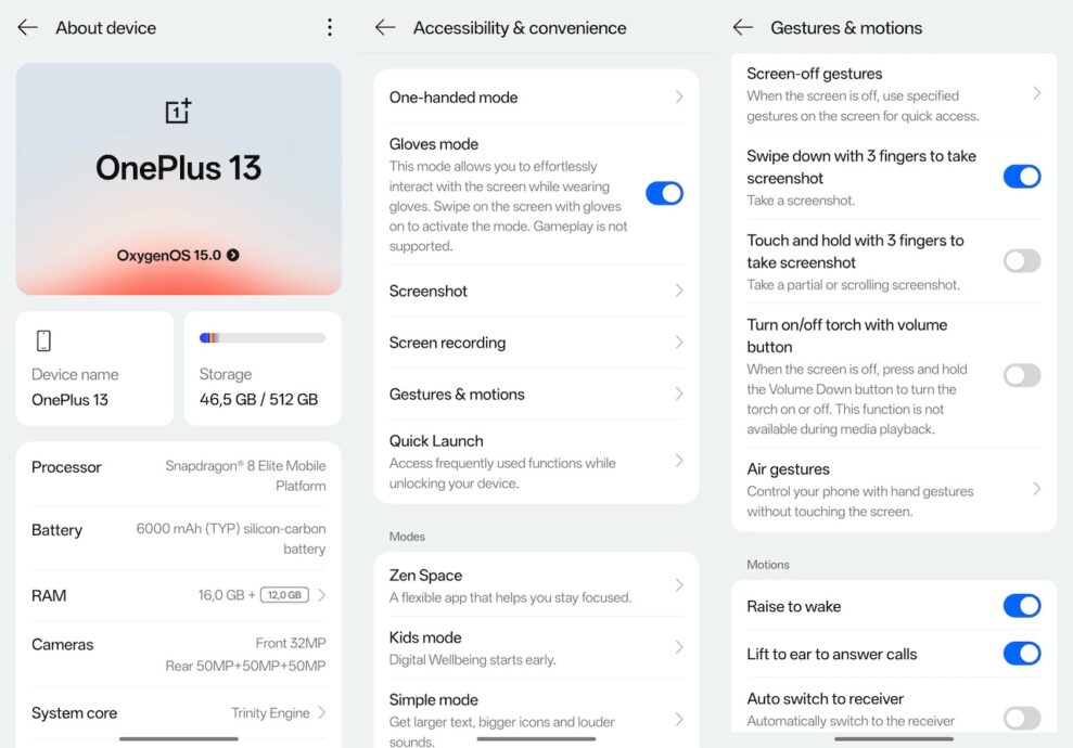 Oneplus 13 6 oneplus 13 settings