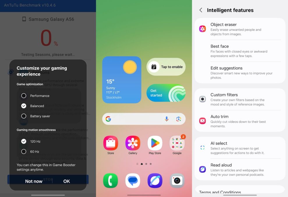 galaxy a56 interface
