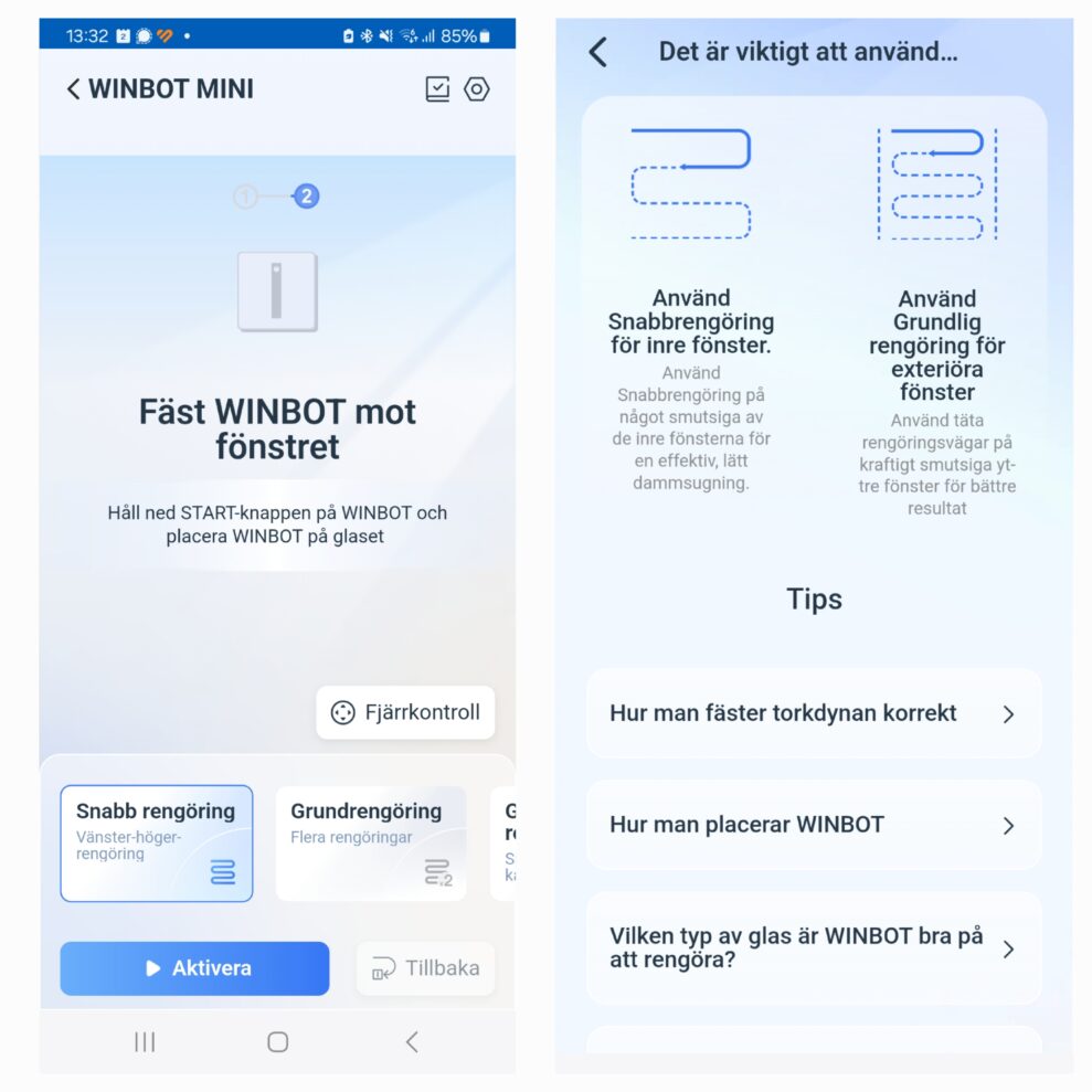 Ecovacs Winbot Mini app