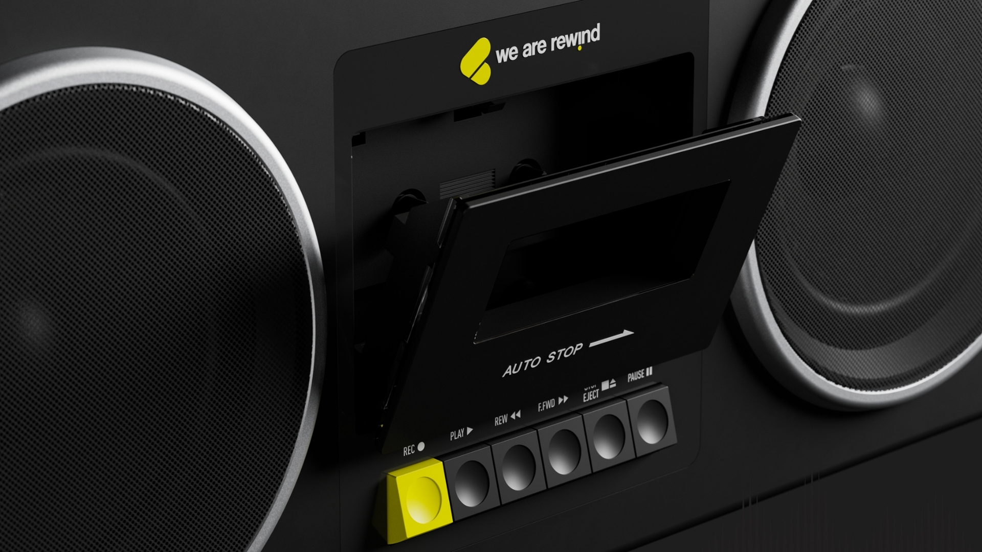 We Are Rewind GB-001 boombox trycker på nostalgin