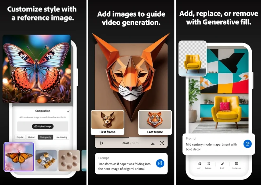 Adobe Firefly image AI nå tilgjengelig som mobilapp 1 Adobe Firefly image AI nå tilgjengelig som mobilapp 1