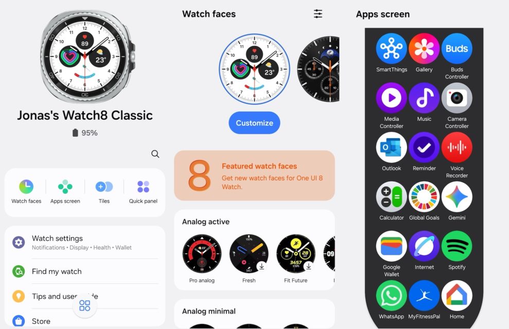 Galaxy Watch 8 app web