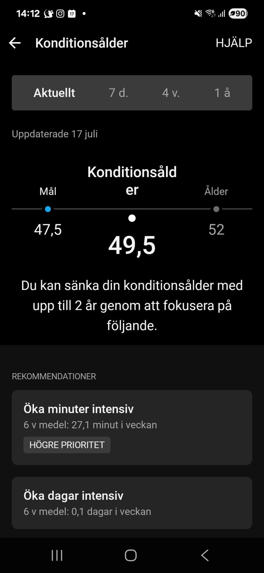 Garmin Vivoactive 6 Konditionsalder