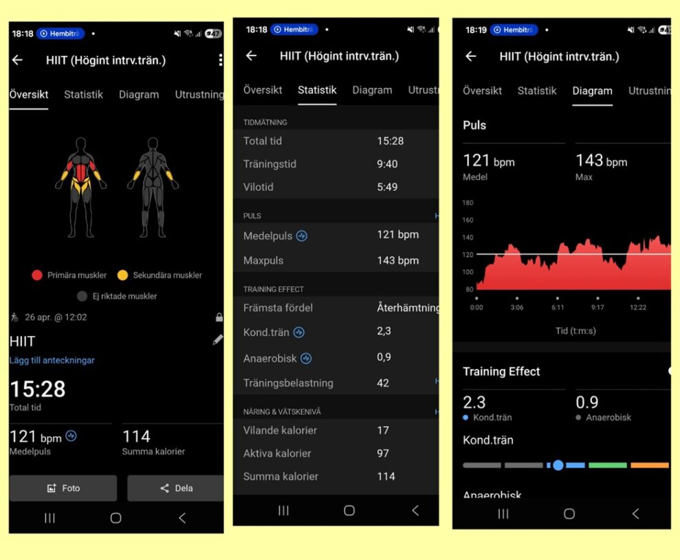 Garmin Vivoactive 6 traning app