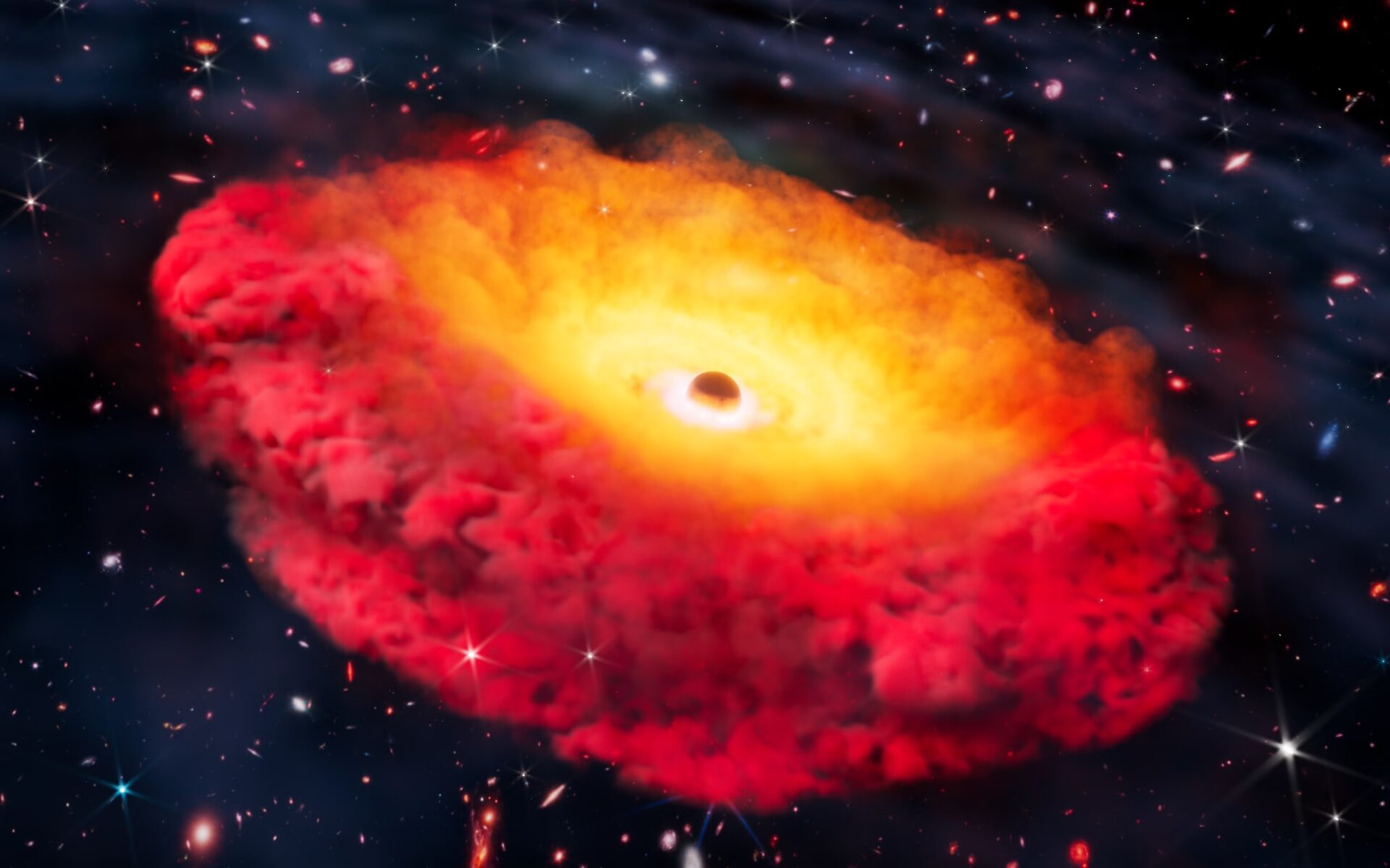 Skrämmande stort svart hål hittat