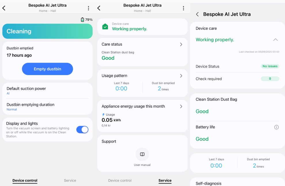 Samsung Bespoke AI Jet Ultra 400W 5 Bespoke AI Jet Ultra app