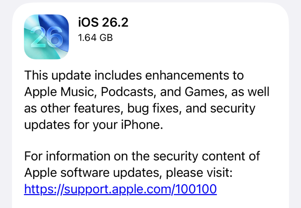 Nu tvingas du uppgradera till iOS 26 1 262update 6c