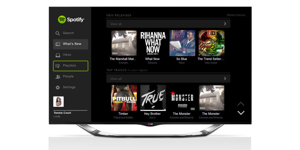 Spotify och Skylanders i LG:s smart-TV