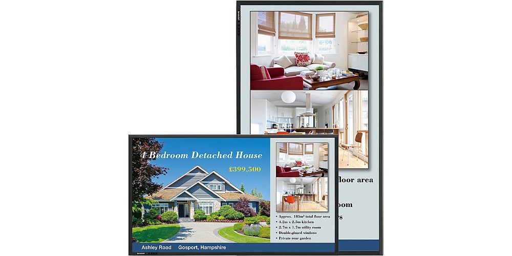 Slimmade proffsskärmar från Sharp