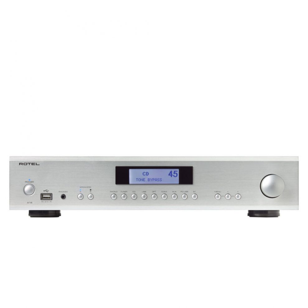 Rotel a14 silver front 9463