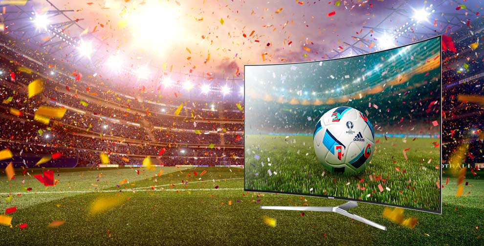 65-tums TV-apparater till fotbolls-EM