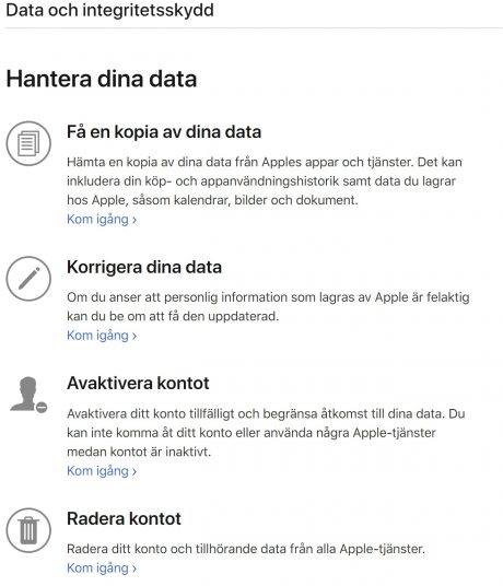 Så skyddas din integritet hos Apple 2 data och integritetsskydd