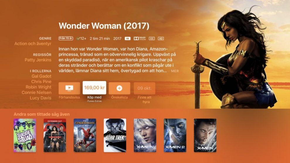 iTunes 4K HDR Wonder Woman