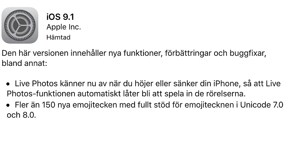 Nya Apple-uppdateringar