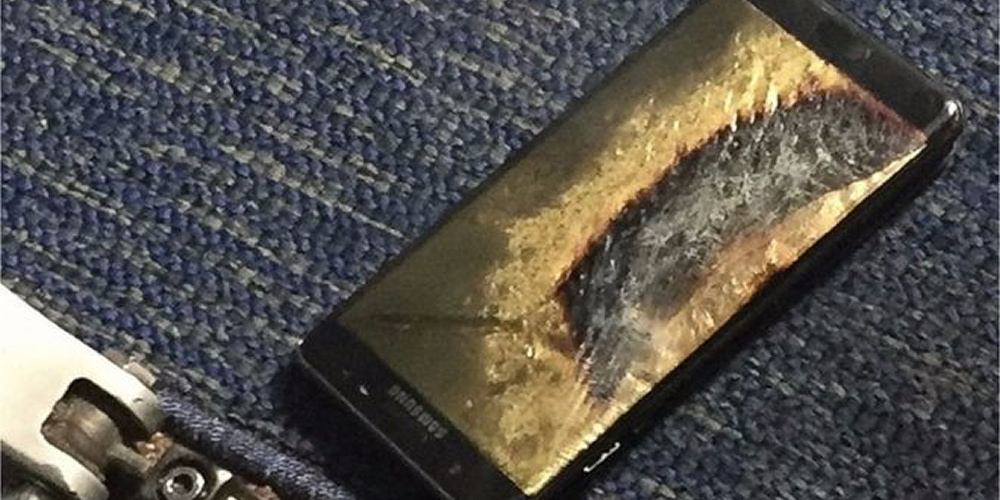 ”Säker” Galaxy Note 7 började brinna i flygplan