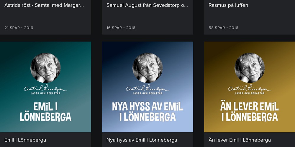 Barnklassiker på Spotify