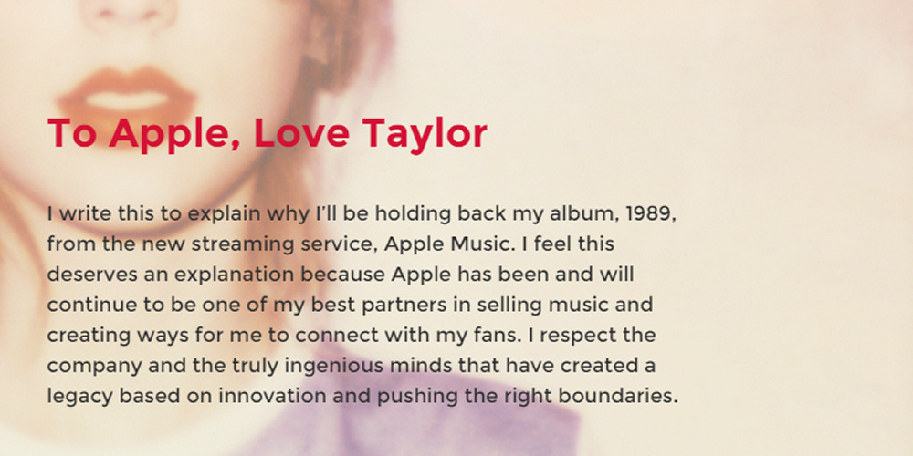 Taylor Swift sätter Apple Music på plats